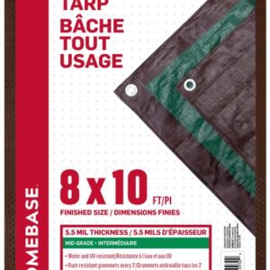 TARP MID GRADE BROWN/GREEN 8 X 10FT