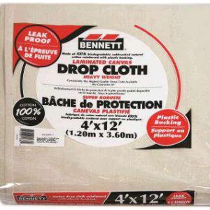DROP CLOTH COTTON / PLASTIC 4X12-FT