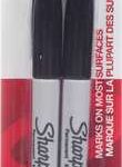PERMANENT MARKER FINE TIP BLACK 2PK