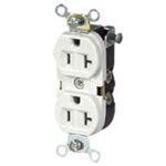 DUPLEX RECEPTACLE 20A WHITE HD