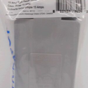 PVC RECEPTACLE COVER 15 AMP 1 GANG