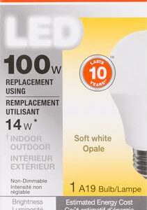 A19 LED LIGHT BULB SOFT WHITE 14W