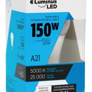 A21 LED LIGHT BULB DAYLIGHT 20W