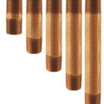 RED BRASS NIPPLE 1 1/4 X 2-1/2-IN