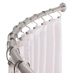 CURVED SHOWER ROD CHROME ADJUSTABLE