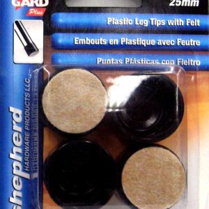 PLASTIC LEG TIP BLACK 1-IN 4 PACK