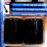 PLASTIC LEG TIP BLACK 1-1/4-IN 4 PA