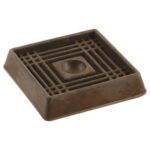 FURNITURE CUP RUBBER BROWN 2-IN 4PK