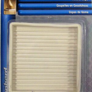 FURNITURE CUP RUBBER WHITE 3-IN 2PK