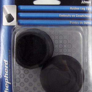 PLASTIC LEG TIP BLACK 1 1/4-IN 2 PK