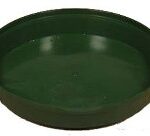 GREEN PLASTIC FLOWER SAUCER 6-IN