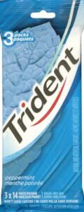 TRIDENT SLAB   PEPPERMINT  MLTIPK