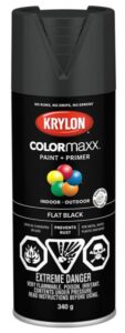 SPRAY PAINT FLAT BLACK 340-GR