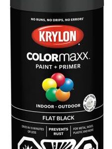 SPRAY PAINT FLAT BLACK 340-GR