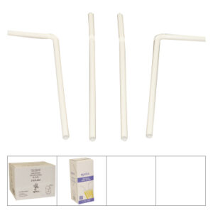 STRAW FLEX 8IN WHITE