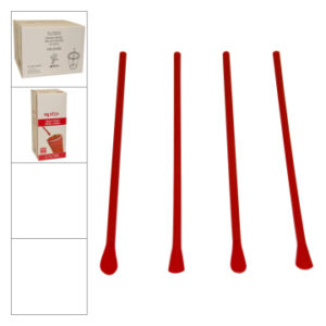 SPOON STRAW 8IN RED       UNWRAPPED