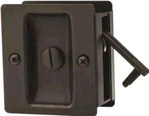 POCKET DOOR PRIVACY SQUARE BRONZE