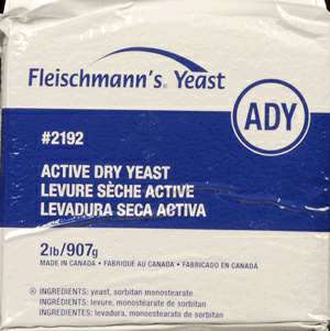 FLEISCHMANNS ACTIVE DRY YEAST 2 LB.