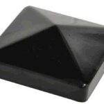 POST CAP STEEL BLACK 4 X 4-IN