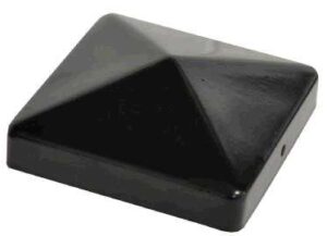 POST CAP STEEL BLACK 4 X 4-IN