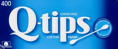 Q-Tips Cotton Swabs box