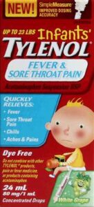 TYLENOL INFANT FEVR DFREE 24ML