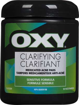 Oxy Sensitive Skin Unscented Cleansing Pads jar, case of 3 x 90ea