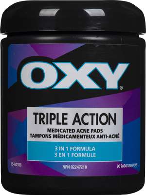 OXY Triple Action Pads 90s package