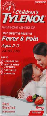 TYLENOL CHILD D/F BERRY 160MG