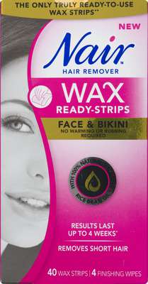 Nair Face Wax Strips box