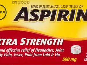 ASPIRIN E/STR  500MG 100S