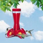 FLOWER HUMMINGBIRD FEEDER GLASS 8OZ