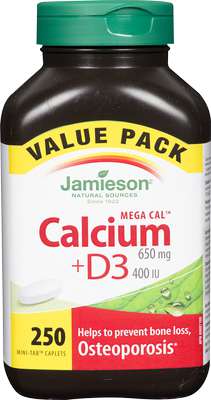 Jamieson Calcium 650mg with Vitamin D Value Pack 250-Count