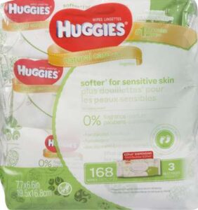 HUGGIES WIPES NAT CAR 3X 168 S