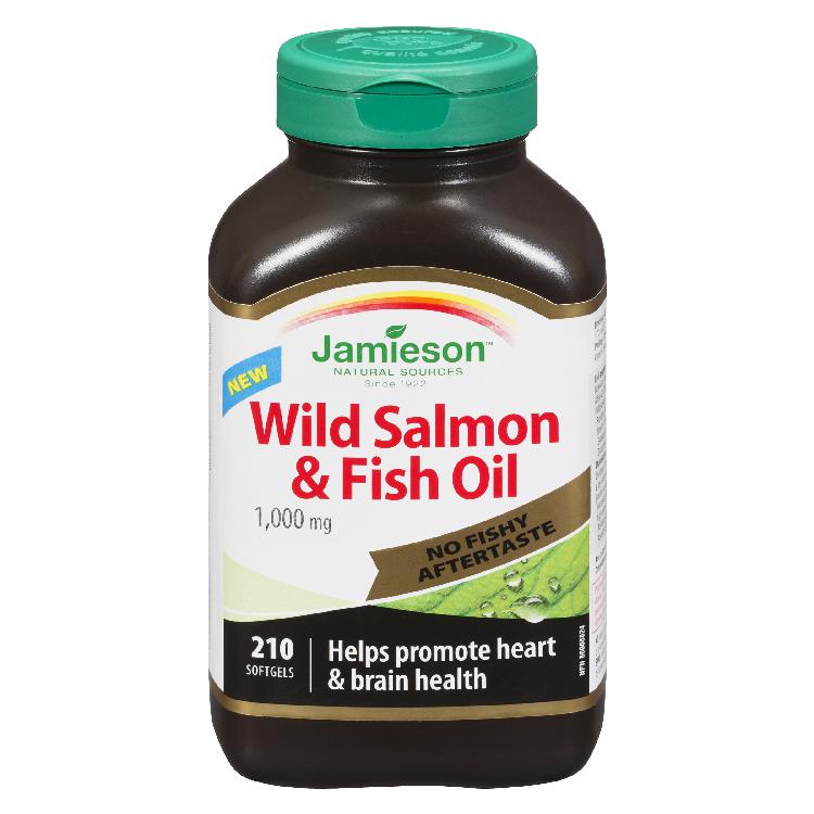 Jamieson Salmon Fish Oil Softgels 210-count bottle