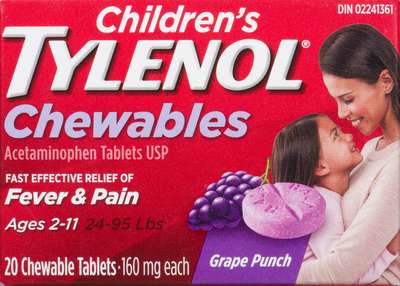 TYLENOL CHILD CHEW GRPE 20S 160M