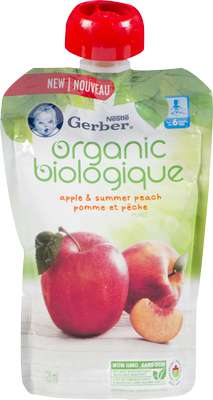GERBER ORG APP PCH 128ML