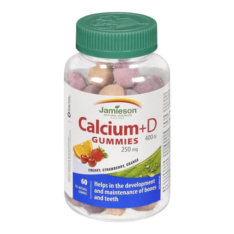 Jamieson Calcium + D Gummies 60-count bottle