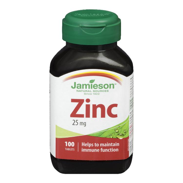 Jamieson Zinc 25mg Tablets — 100 Count