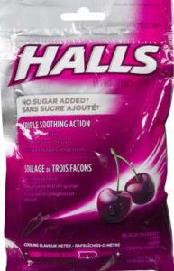 HALLS BLACK CHERRY S/F 25EA BAG