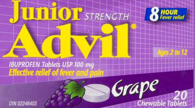 Advil Junior Strength Grape Chewable — 20 Count
