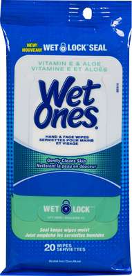 WET ONES 20 S VIT.E/ALOE TRAVEL PK