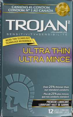 Trojan Ultra Thin Condoms box