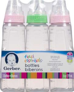 GRBR CLEAR 9OZ NURSER 3PK