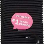 GOODY ELASTIC  BLCK W/CLP OUCHLESS
