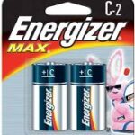 MAX ALKALINE BATTERY C 2 PACK