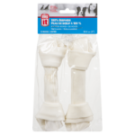 BEEFHIDE BONE MED WHITE 2 PC