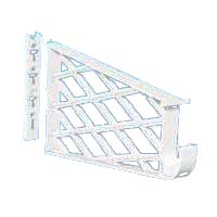SHELF AND ROD SUPPORT CENTER WHITE