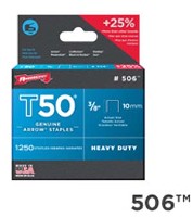 STAPLES STEEL T50 3/8-IN 1250 PACK