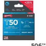STAPLES STEEL T50 3/8-IN 1250 PACK